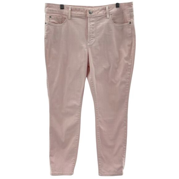 NYDJ Clarissa Ankle Jeans Pink Boho Preppy Stretch Comfy 14P - Picture 2 of 12